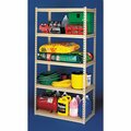 Tennsco Stur-D-Stor Shelving, Five-Shelf, 36w x 18d x 72h, Sand LSS-361872